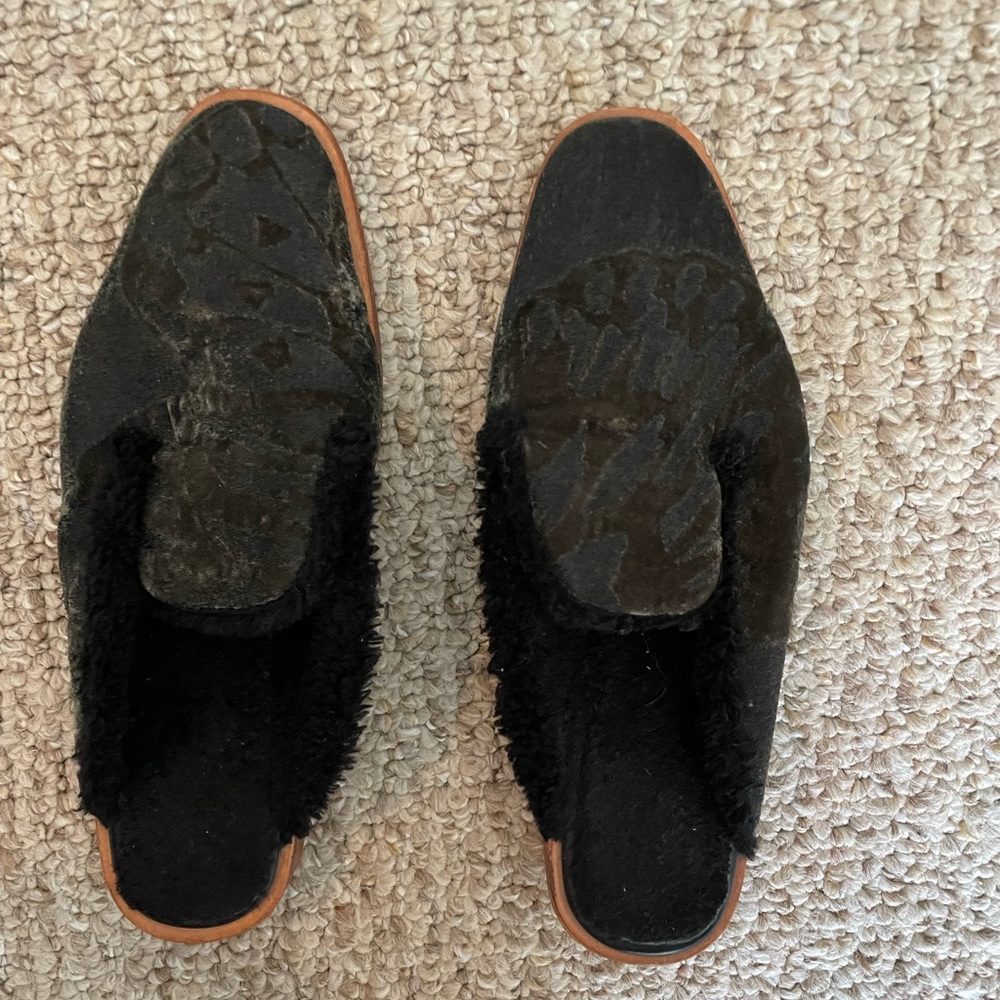 Free People butterfly effect velvet mules